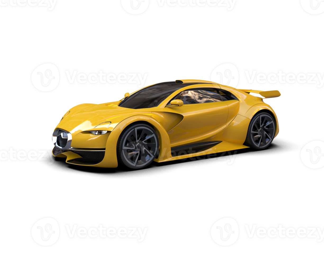 Realistic sport car isolated on background. 3d rendering - illustration png