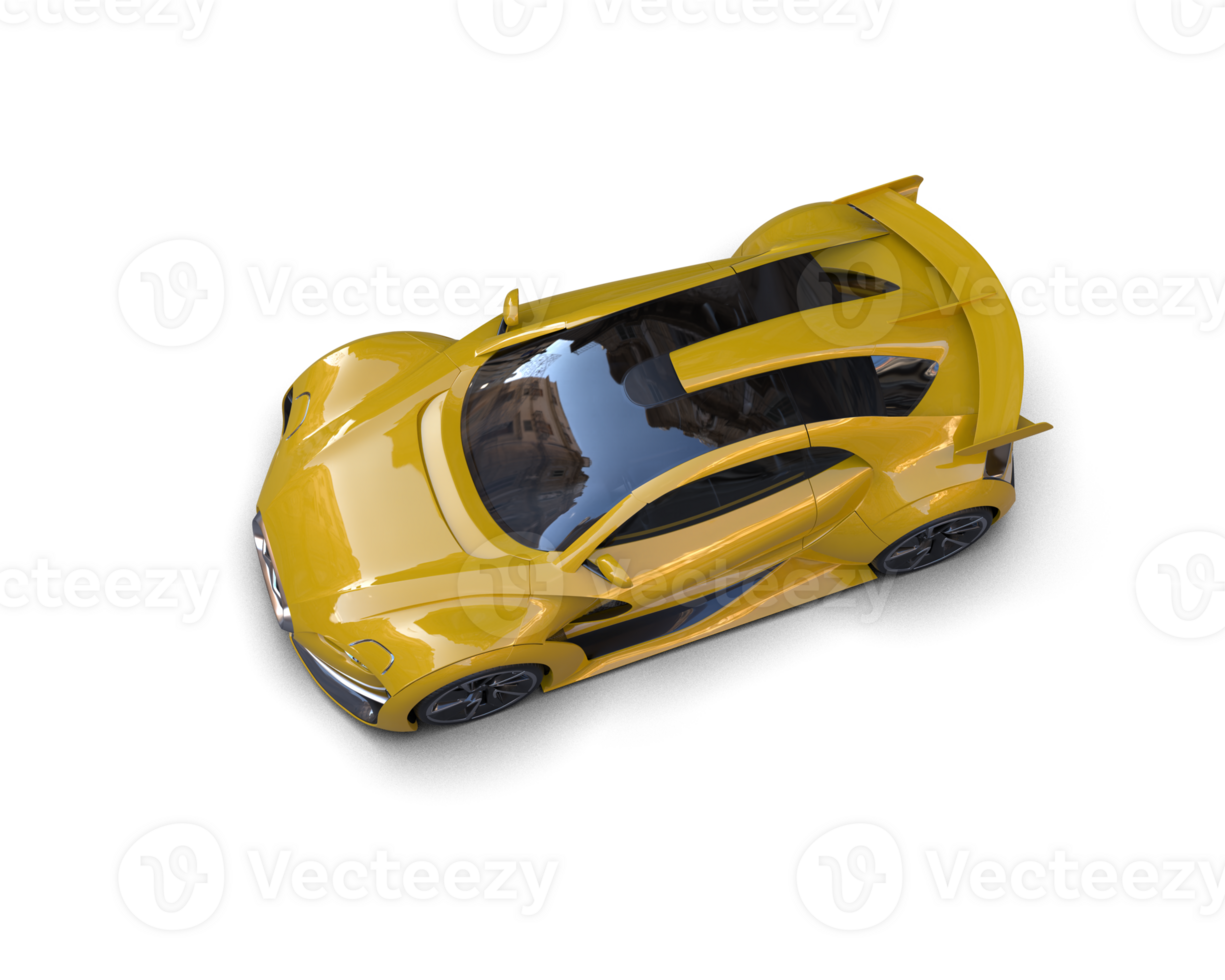 Realistic sport car isolated on background. 3d rendering - illustration png