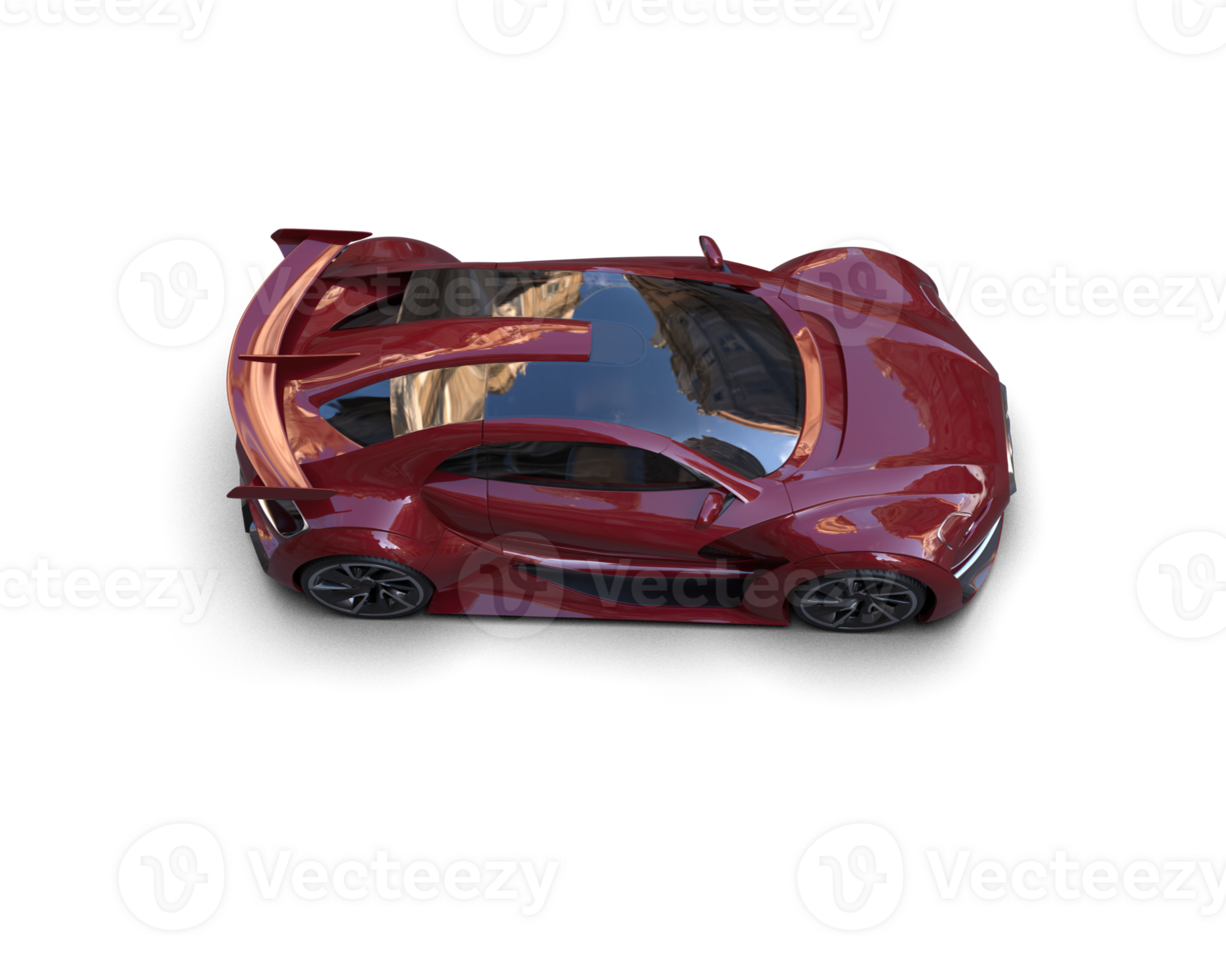 Realistic sport car isolated on background. 3d rendering - illustration png