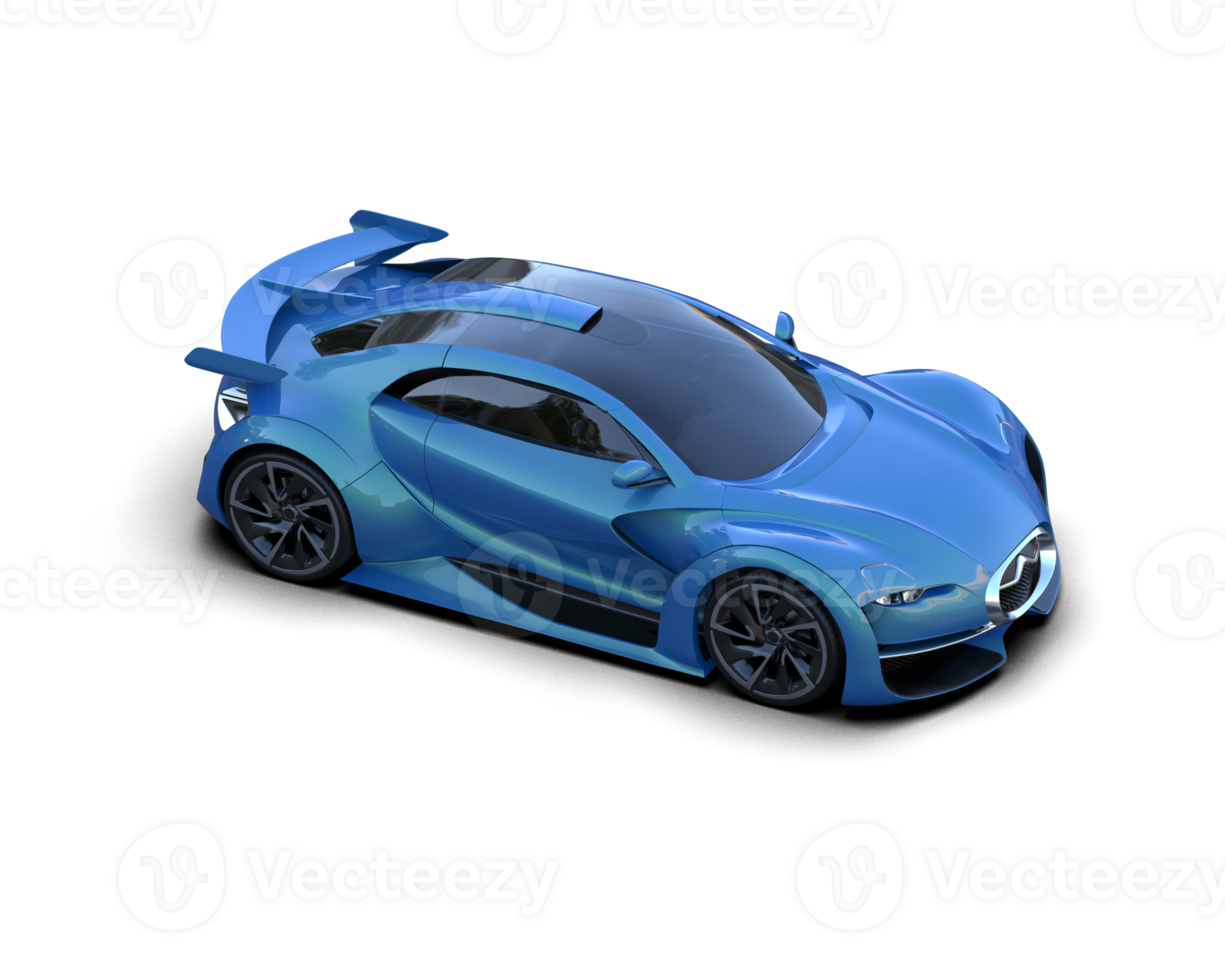 Realistic sport car isolated on background. 3d rendering - illustration png