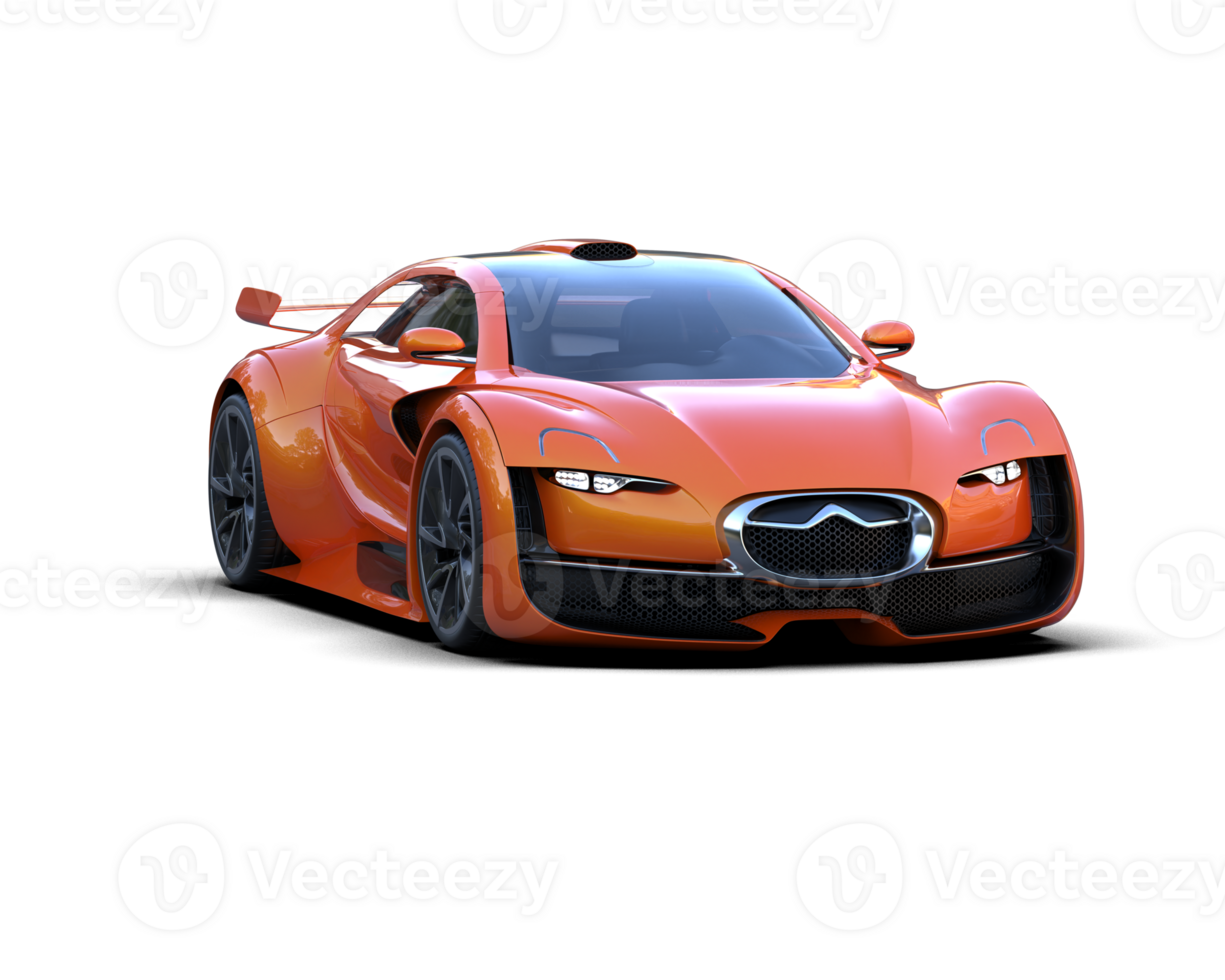 Realistic sport car isolated on background. 3d rendering - illustration png