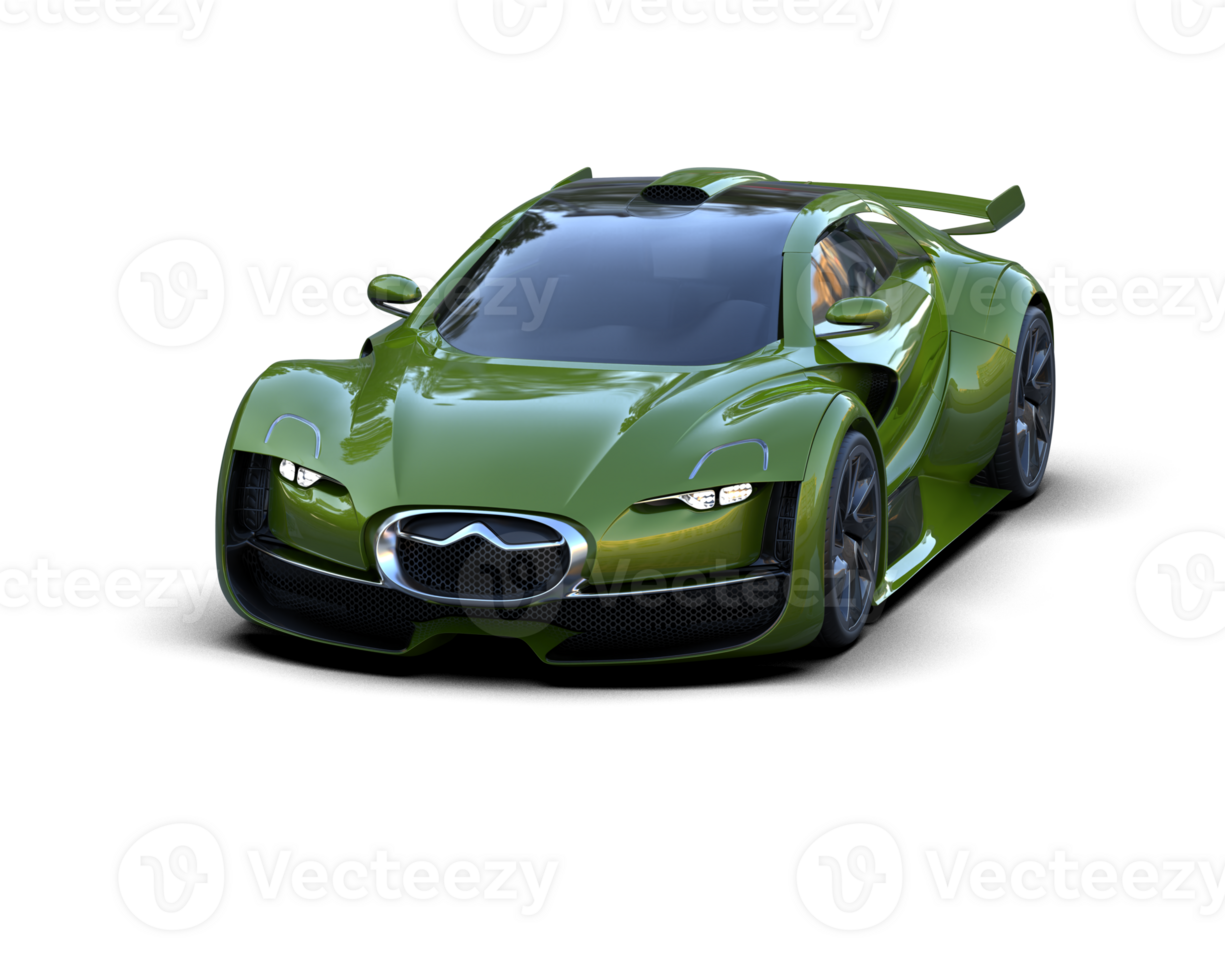 Realistic sport car isolated on background. 3d rendering - illustration png