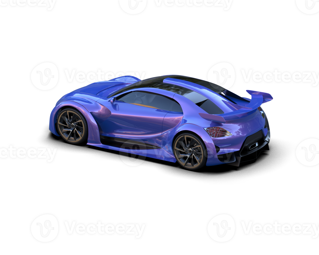 Realistic sport car isolated on background. 3d rendering - illustration png