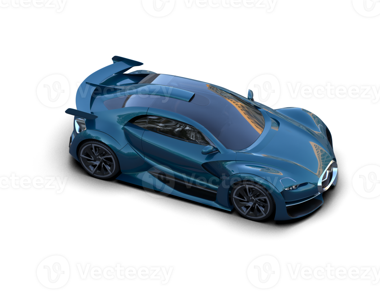 Realistic sport car isolated on background. 3d rendering - illustration png