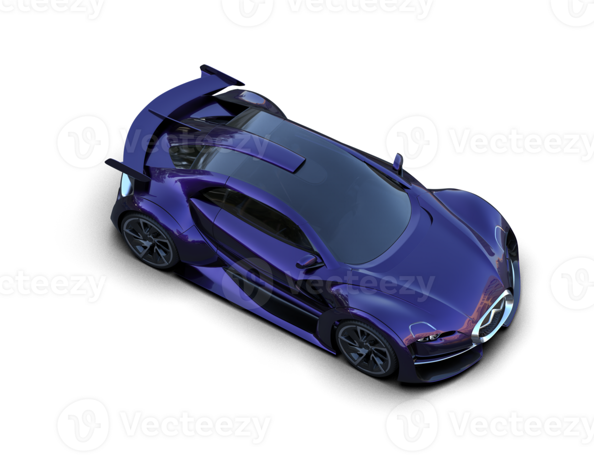 Realistic sport car isolated on background. 3d rendering - illustration png