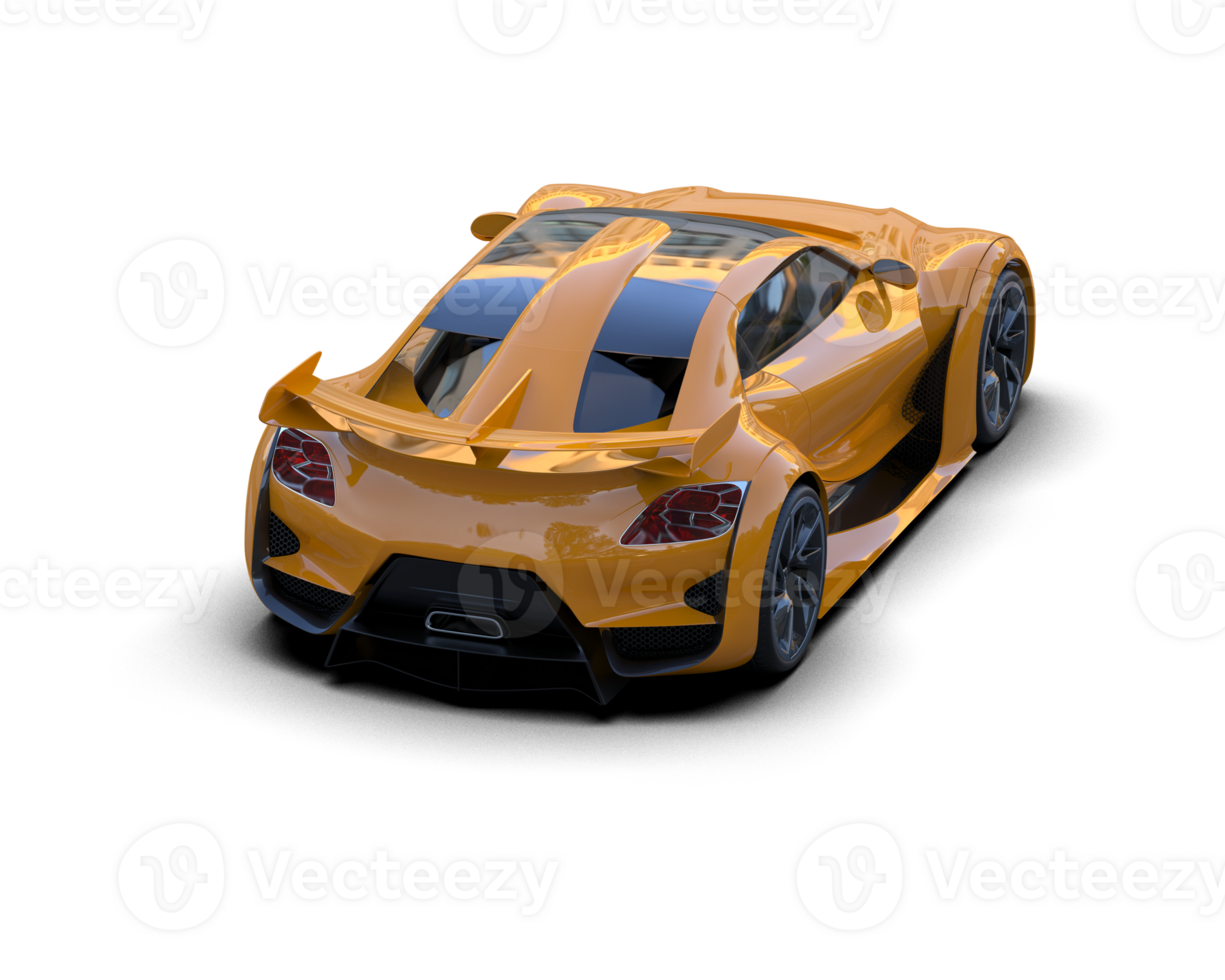 Realistic sport car isolated on background. 3d rendering - illustration png