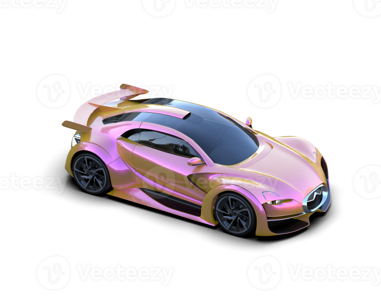 Realistic sport car isolated on background. 3d rendering - illustration png
