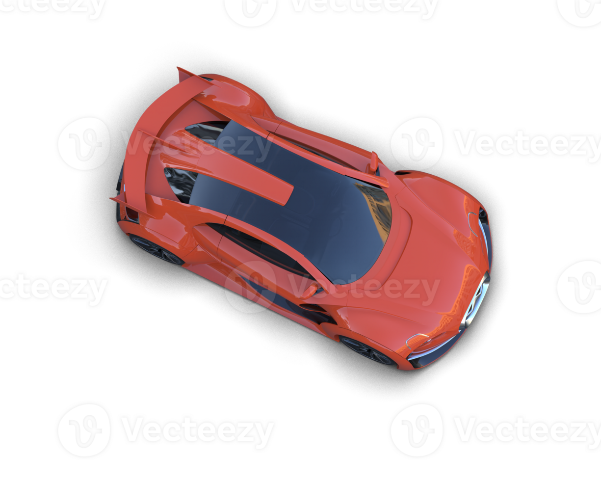 Realistic sport car isolated on background. 3d rendering - illustration png