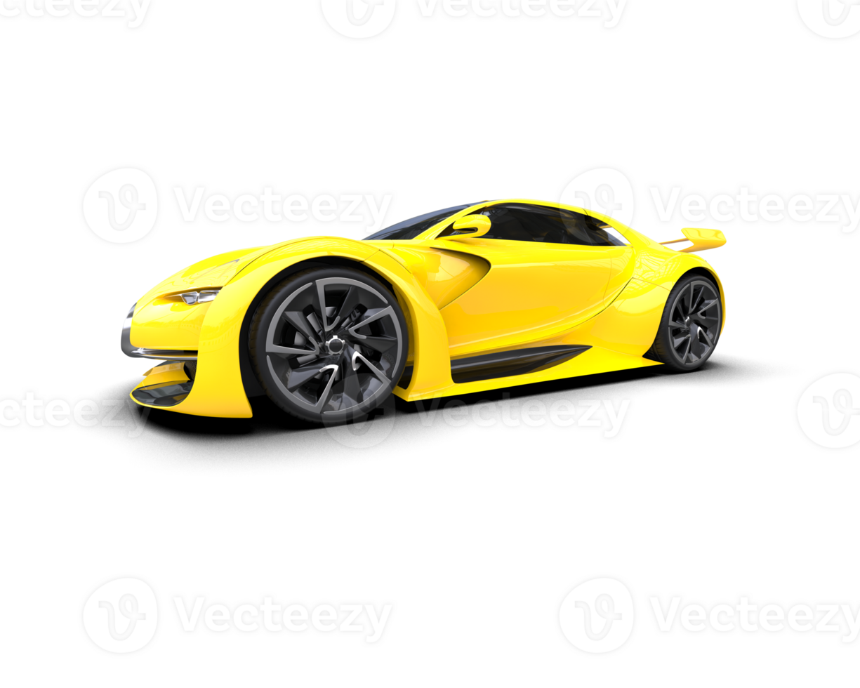 Realistic sport car isolated on background. 3d rendering - illustration png