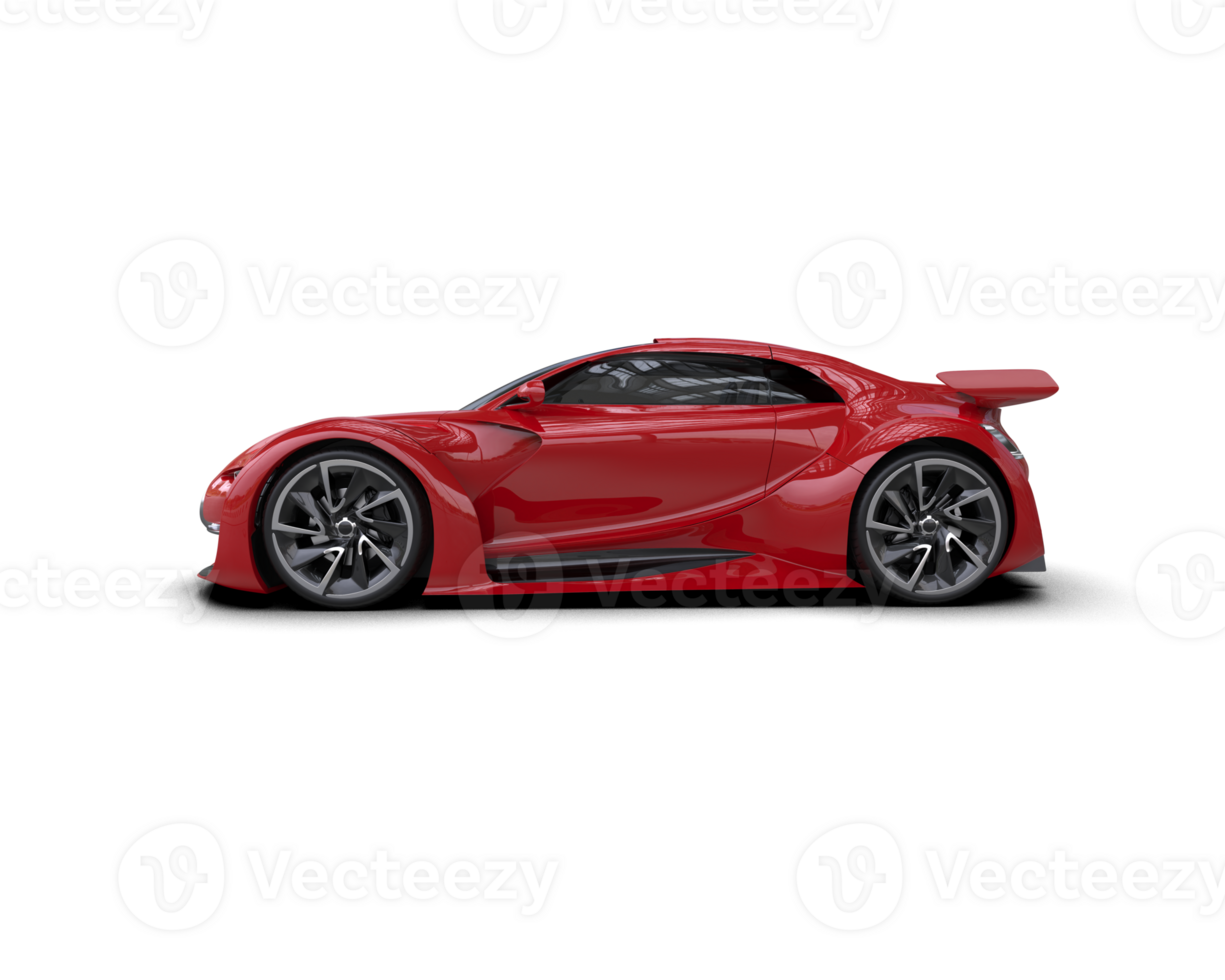 Realistic sport car isolated on background. 3d rendering - illustration png