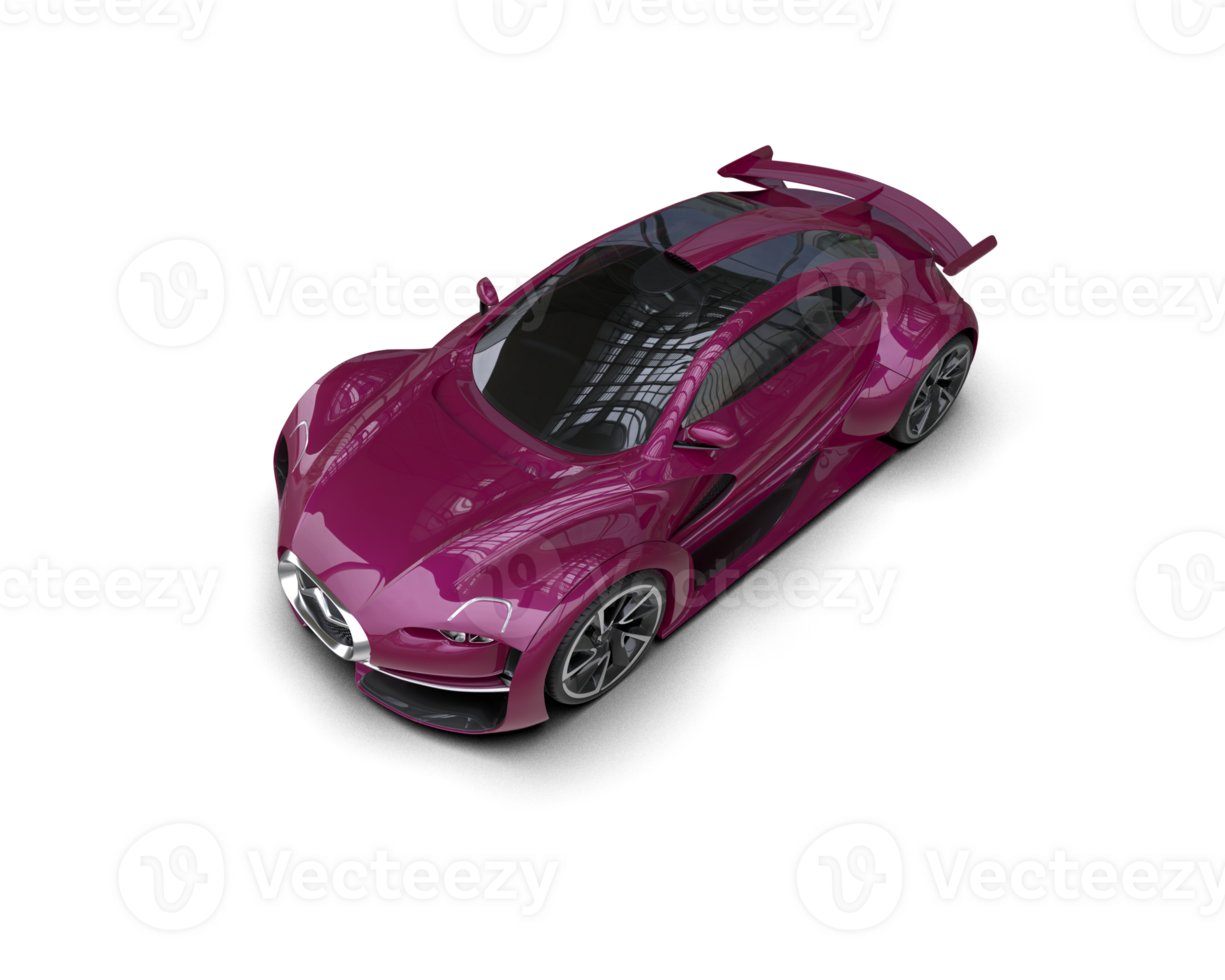 Realistic sport car isolated on background. 3d rendering - illustration png