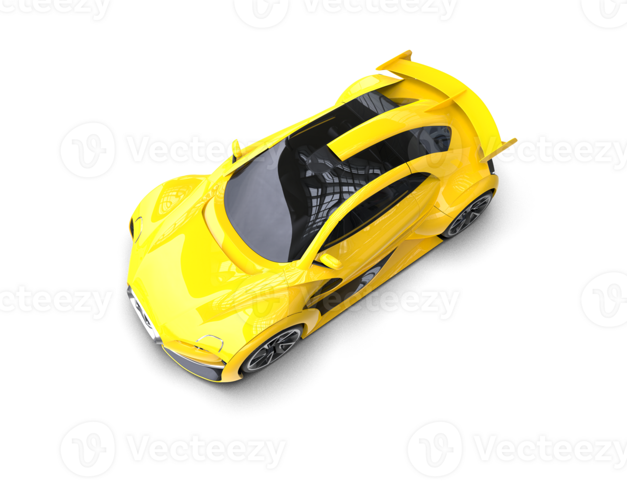 Realistic sport car isolated on background. 3d rendering - illustration png