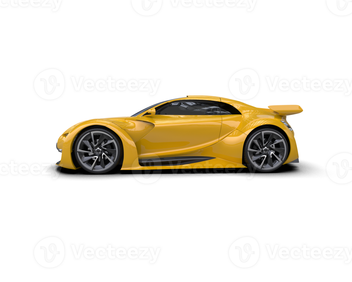 Realistic sport car isolated on background. 3d rendering - illustration png