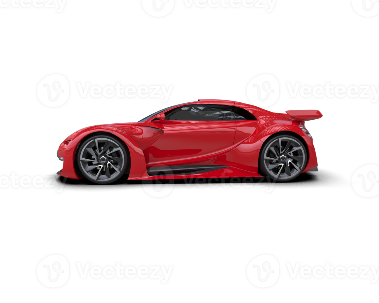 Realistic sport car isolated on background. 3d rendering - illustration png