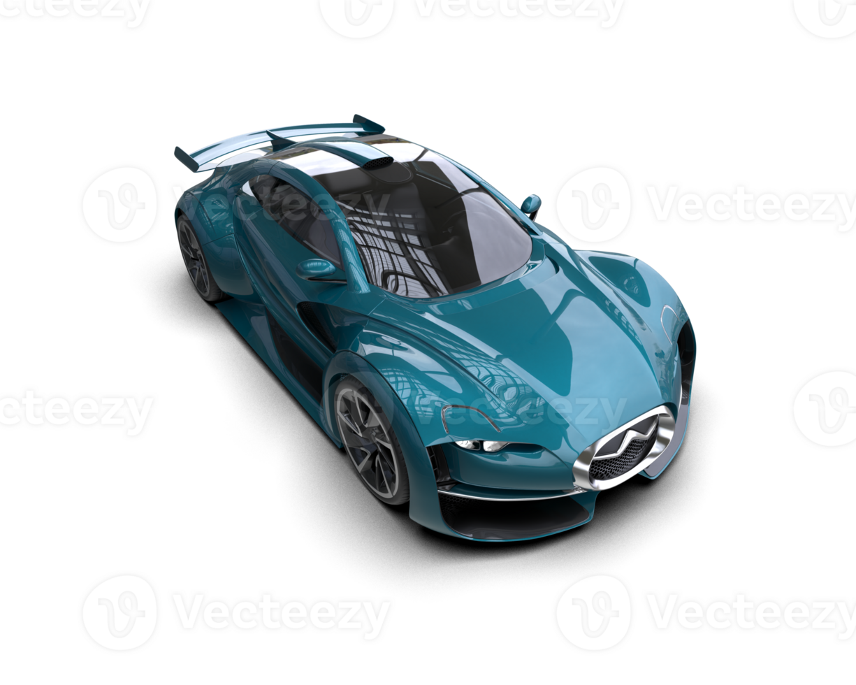 Realistic sport car isolated on background. 3d rendering - illustration png