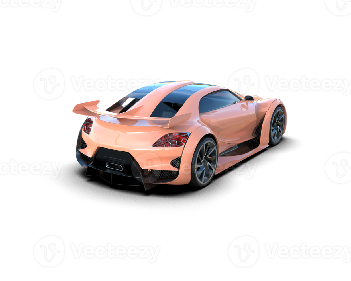 Realistic sport car isolated on background. 3d rendering - illustration png