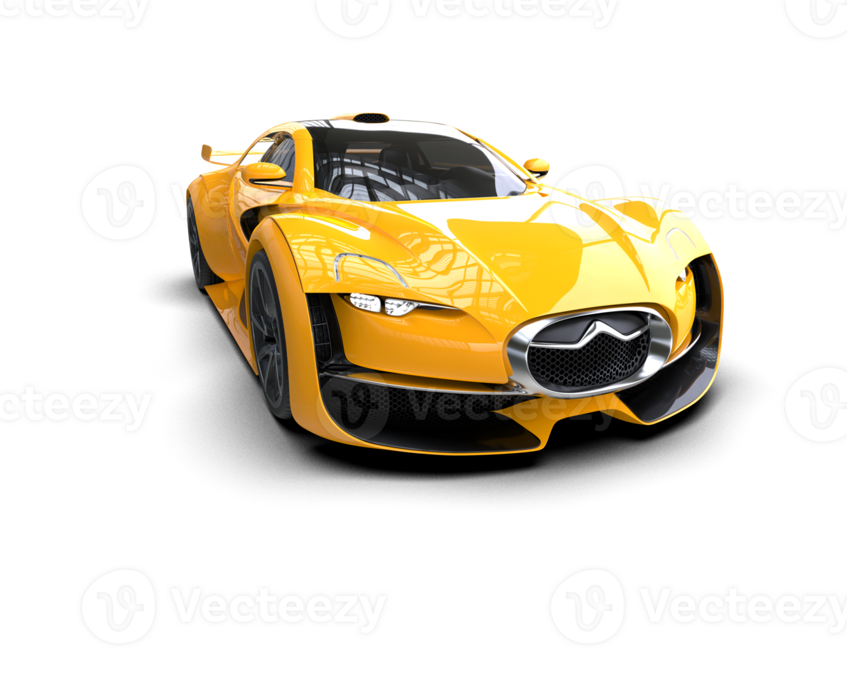 Realistic sport car isolated on background. 3d rendering - illustration png