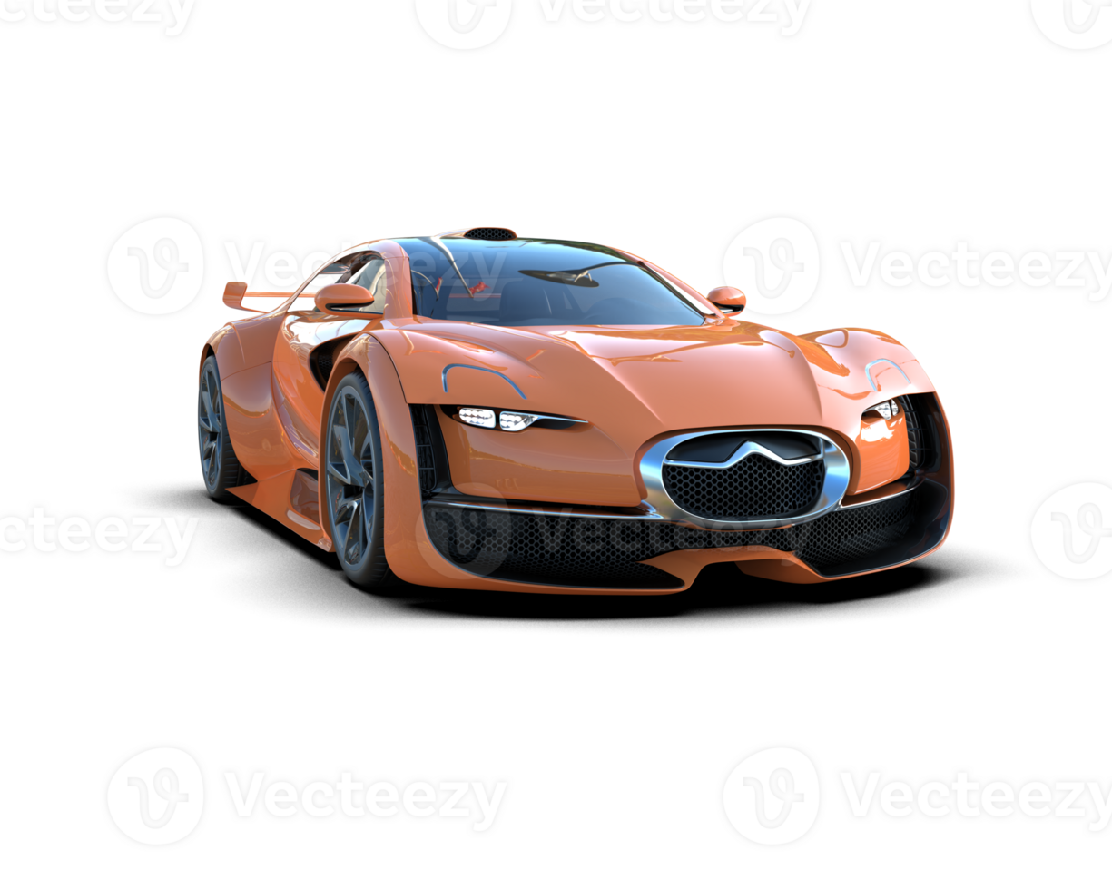 Realistic sport car isolated on background. 3d rendering - illustration png