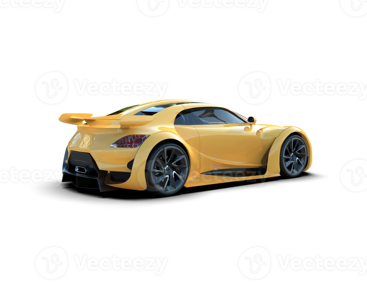 Realistic sport car isolated on background. 3d rendering - illustration png