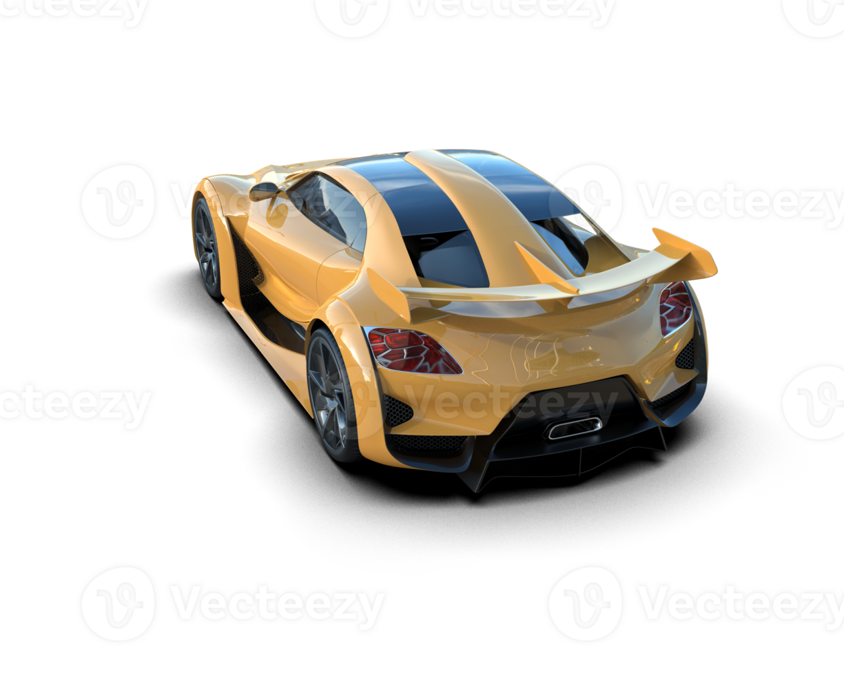 Realistic sport car isolated on background. 3d rendering - illustration png