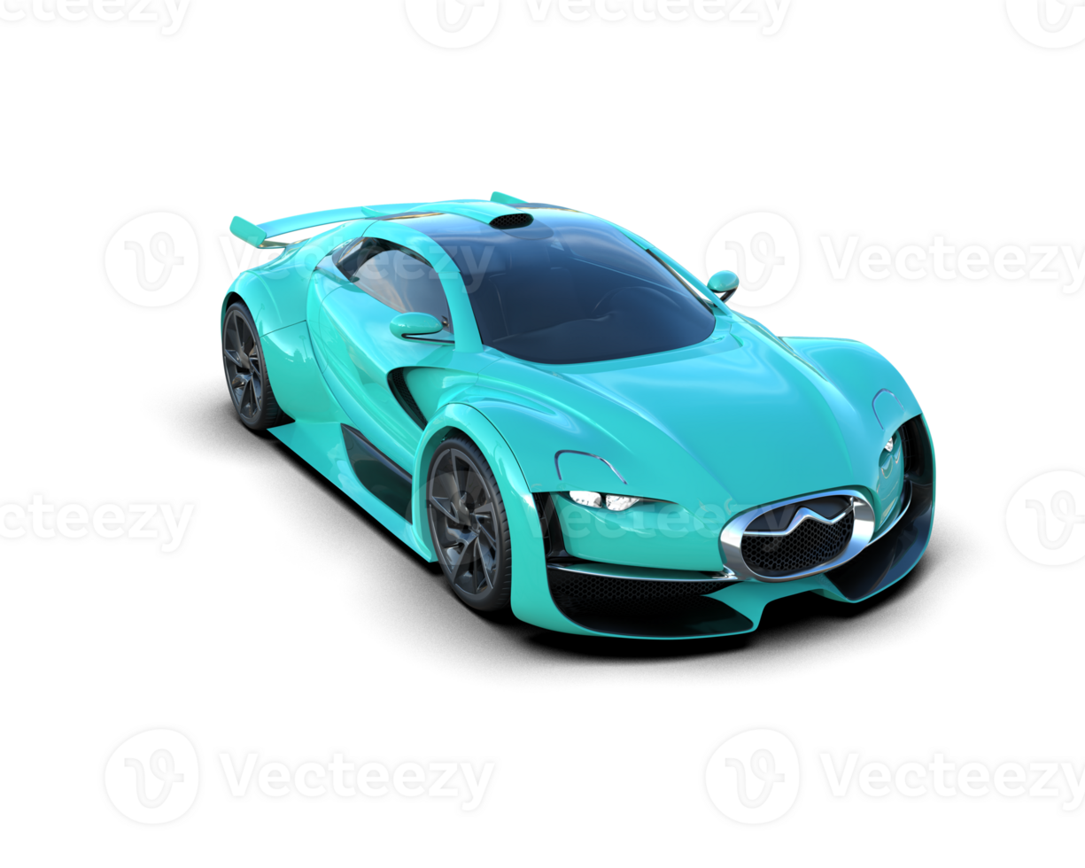 Realistic sport car isolated on background. 3d rendering - illustration png
