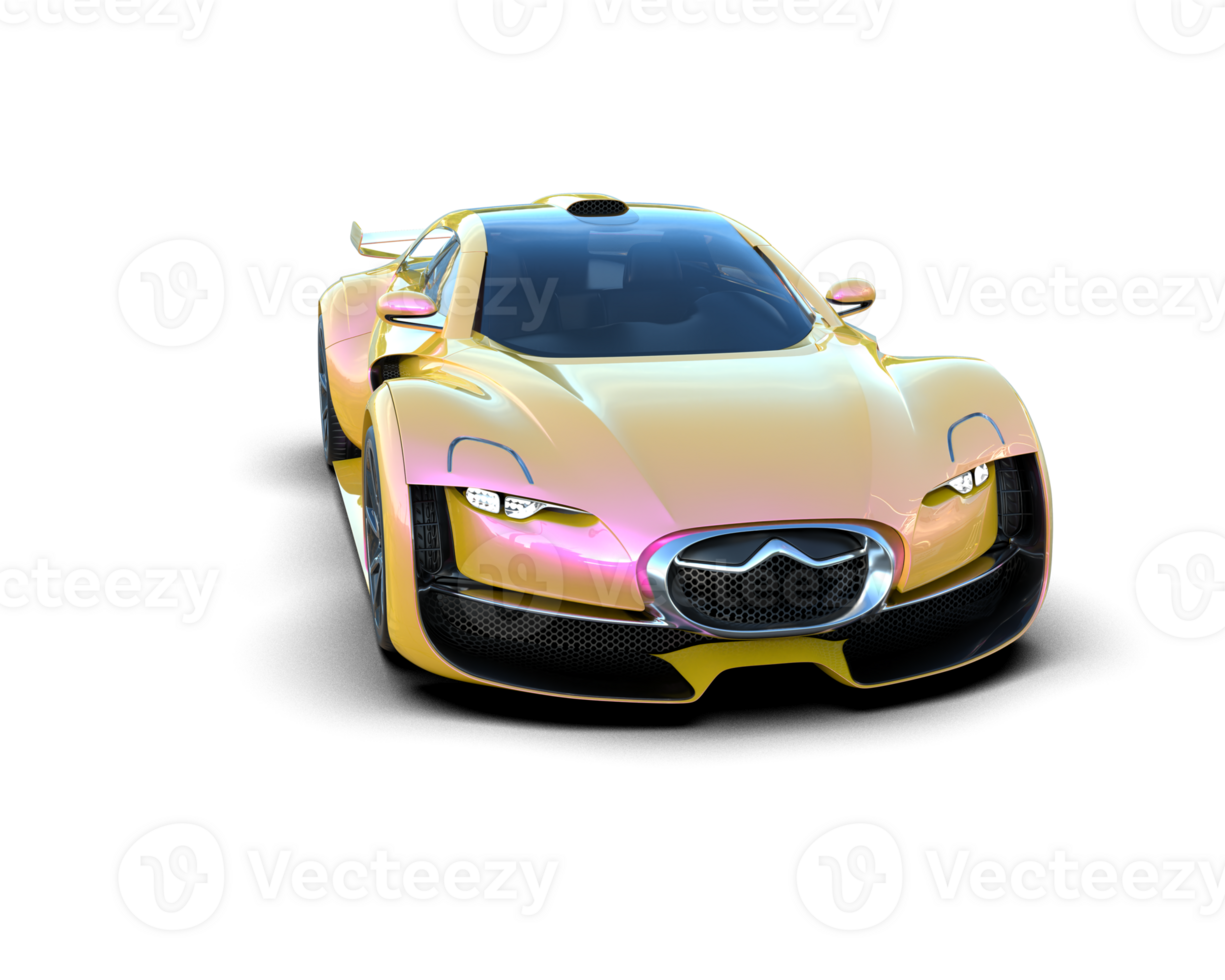 Realistic sport car isolated on background. 3d rendering - illustration png