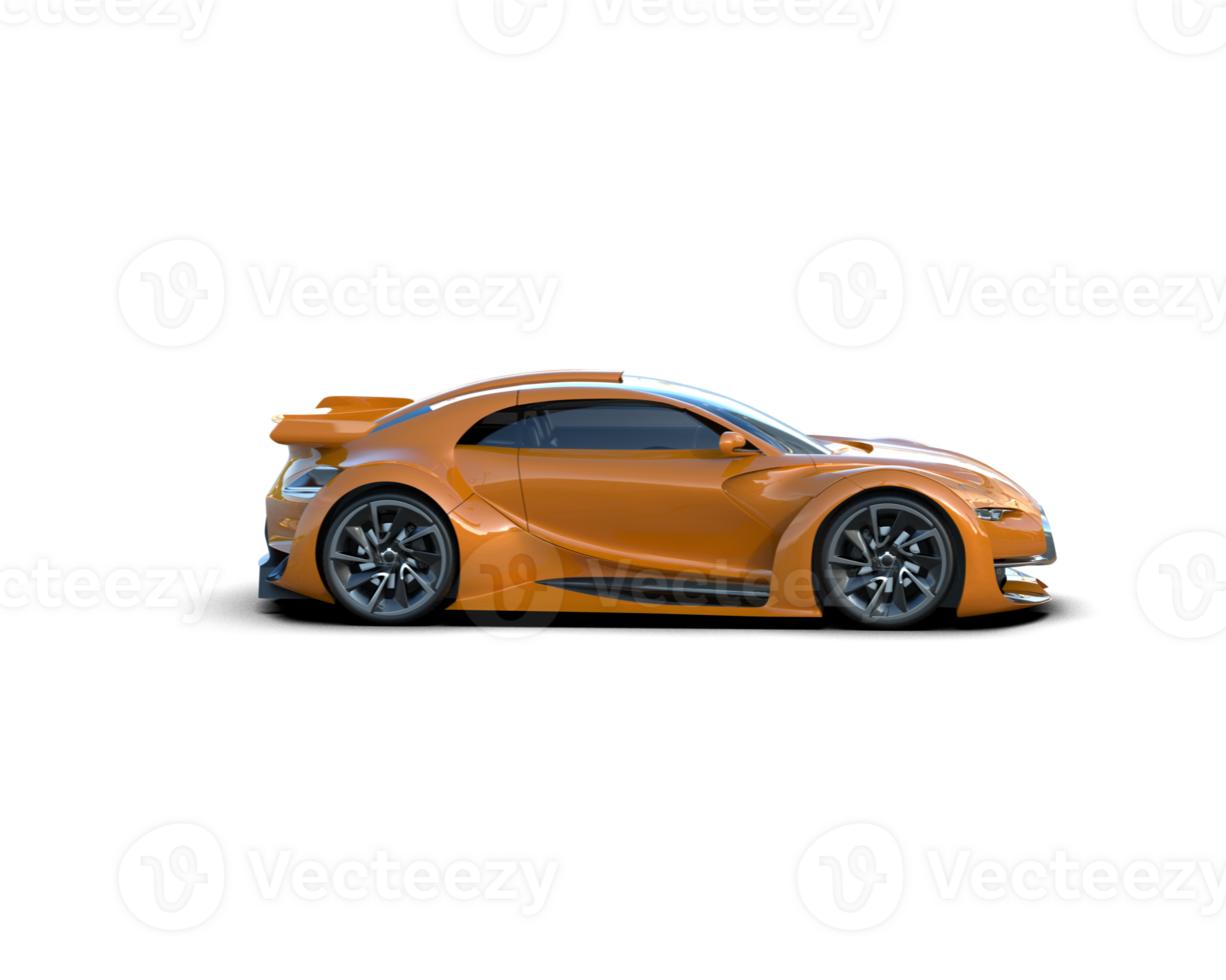 Realistic sport car isolated on background. 3d rendering - illustration png