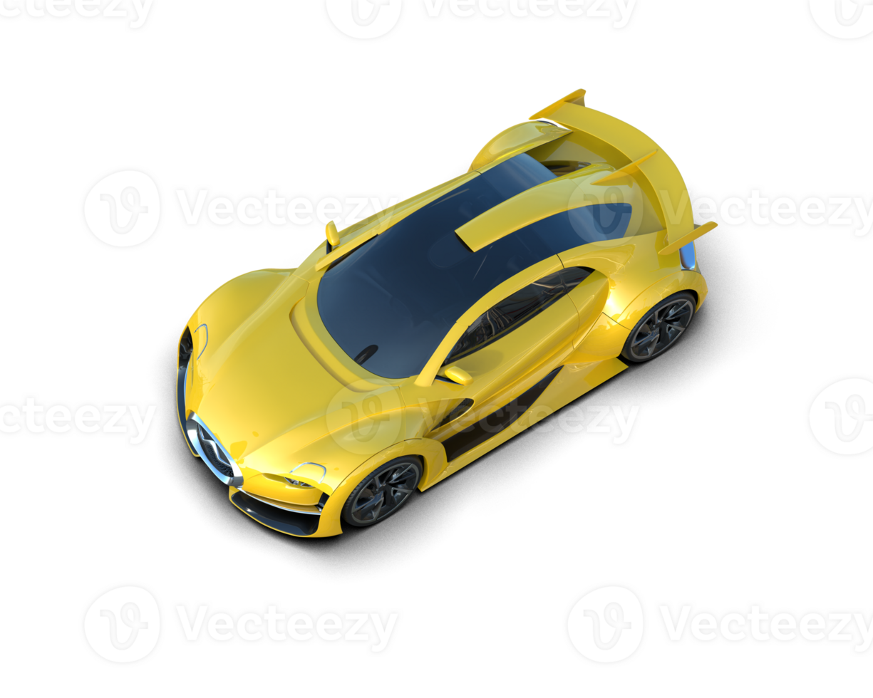 Realistic sport car isolated on background. 3d rendering - illustration png