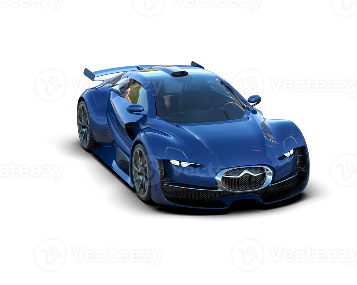 Realistic sport car isolated on background. 3d rendering - illustration png