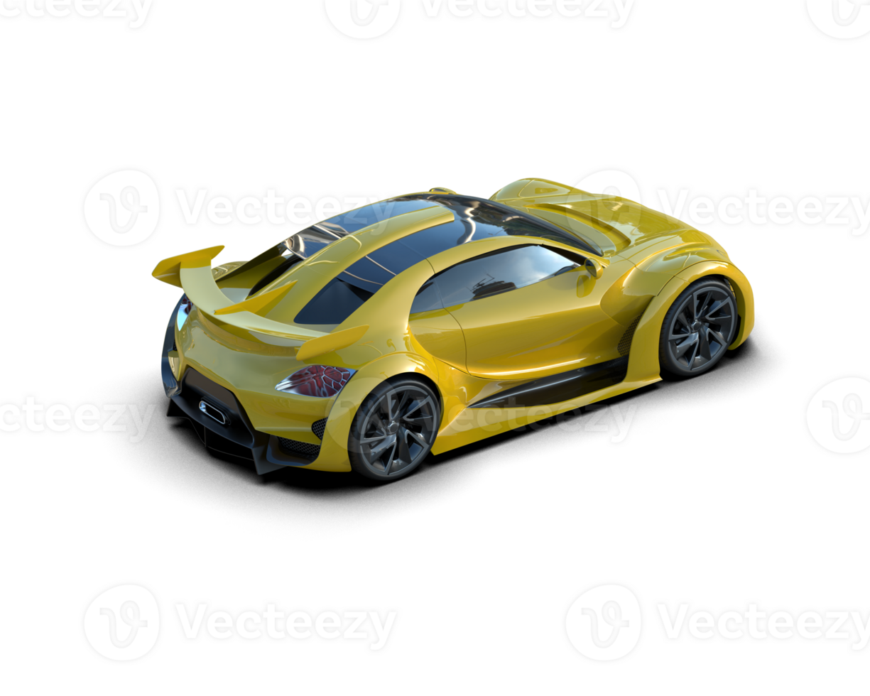 Realistic sport car isolated on background. 3d rendering - illustration png
