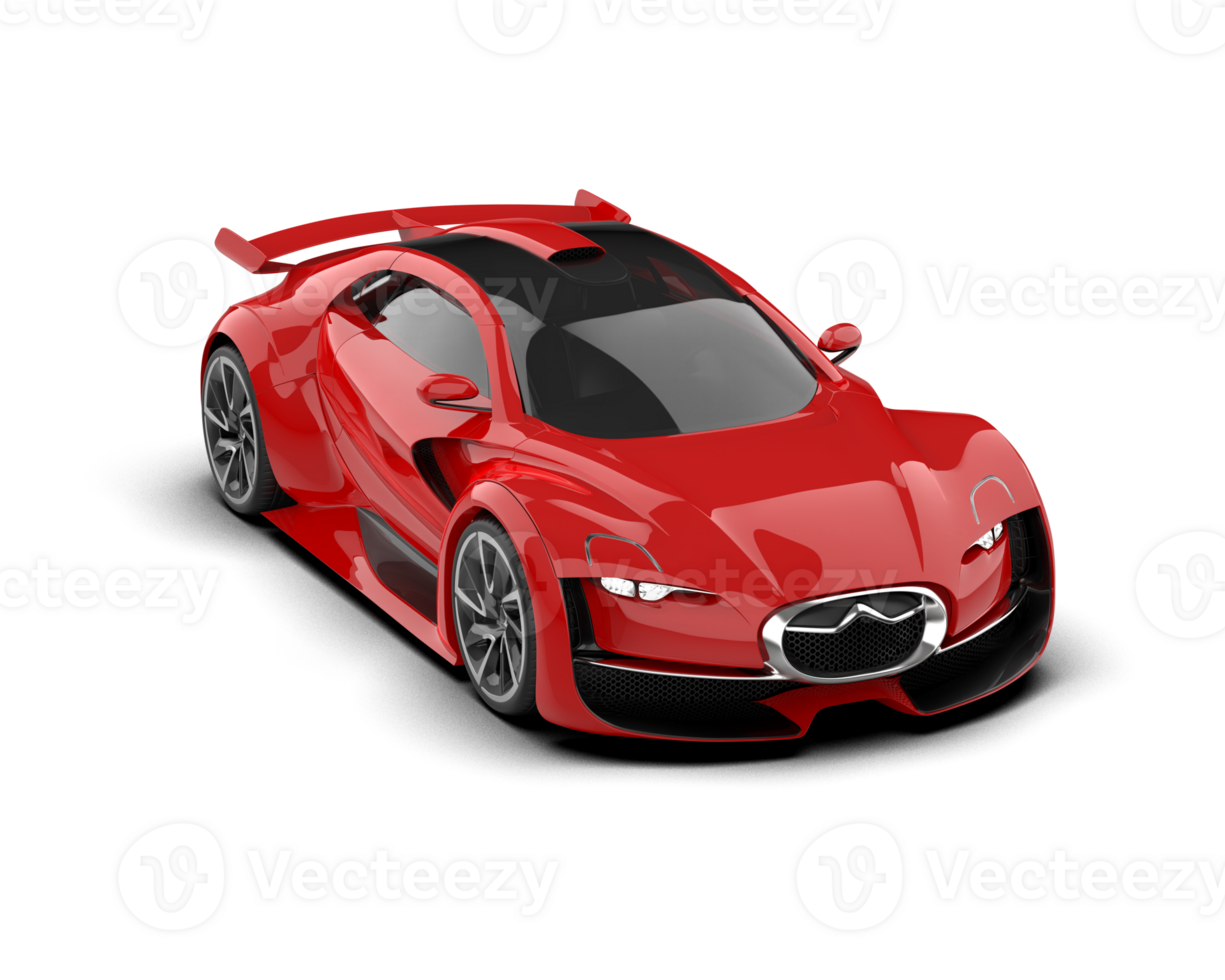 Realistic sport car isolated on background. 3d rendering - illustration png