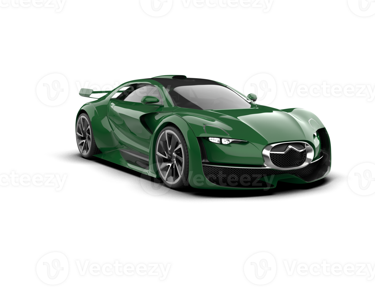 Realistic sport car isolated on background. 3d rendering - illustration png