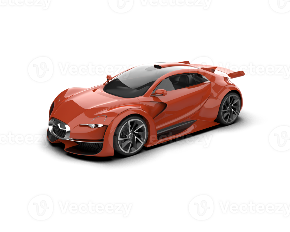 Realistic sport car isolated on background. 3d rendering - illustration png