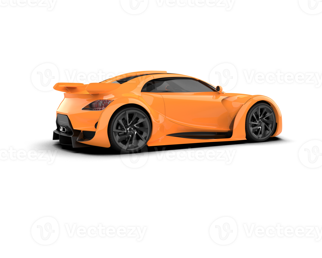 Realistic sport car isolated on background. 3d rendering - illustration png
