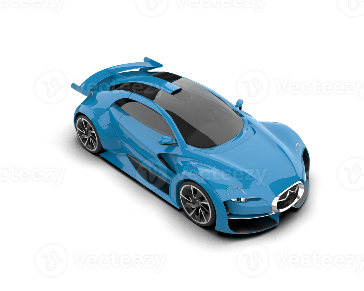 Realistic sport car isolated on background. 3d rendering - illustration png