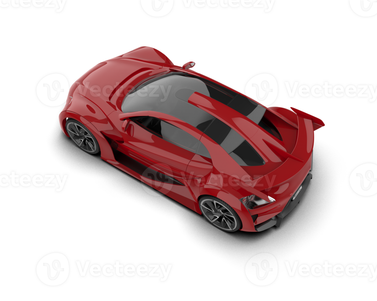 Realistic sport car isolated on background. 3d rendering - illustration png
