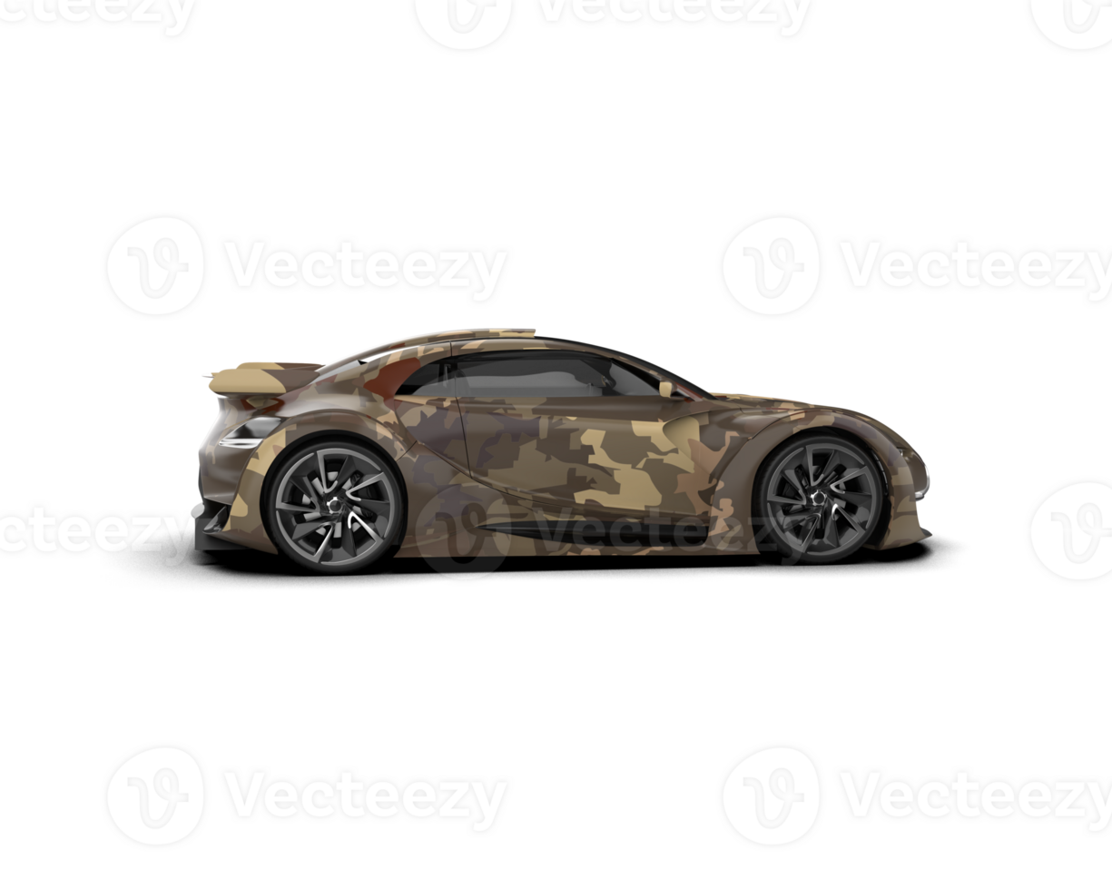 Realistic sport car isolated on background. 3d rendering - illustration png