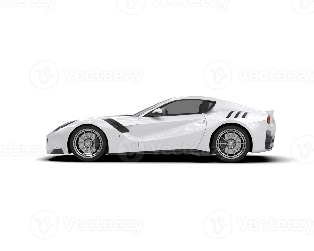 Realistic sport car isolated on background. 3d rendering - illustration png