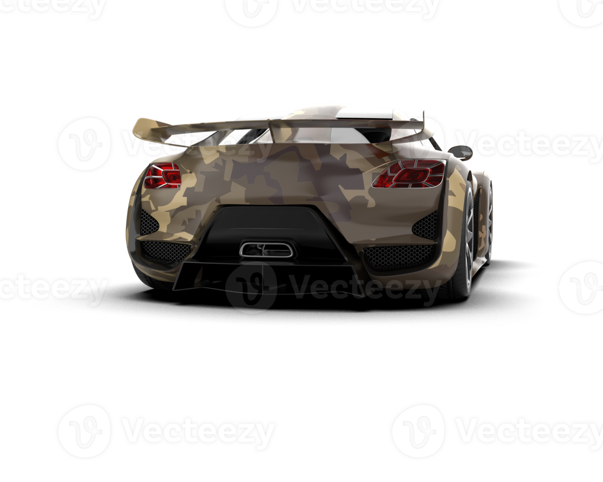 Realistic sport car isolated on background. 3d rendering - illustration png