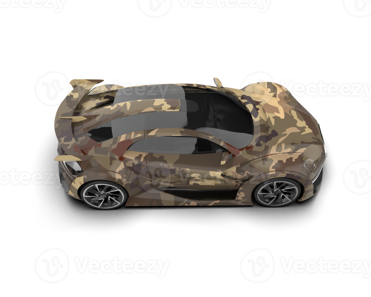 Realistic sport car isolated on background. 3d rendering - illustration png