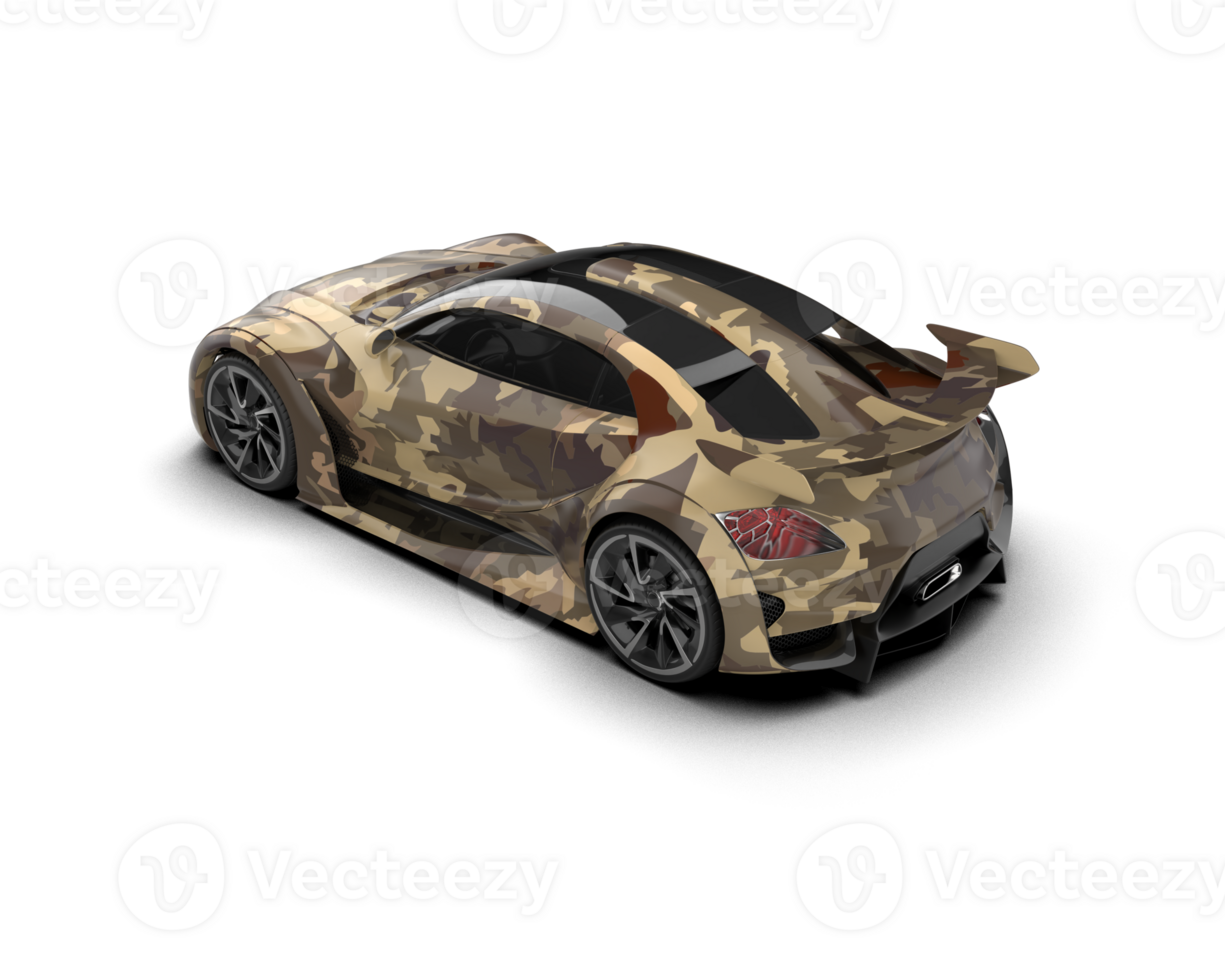 Realistic sport car isolated on background. 3d rendering - illustration png