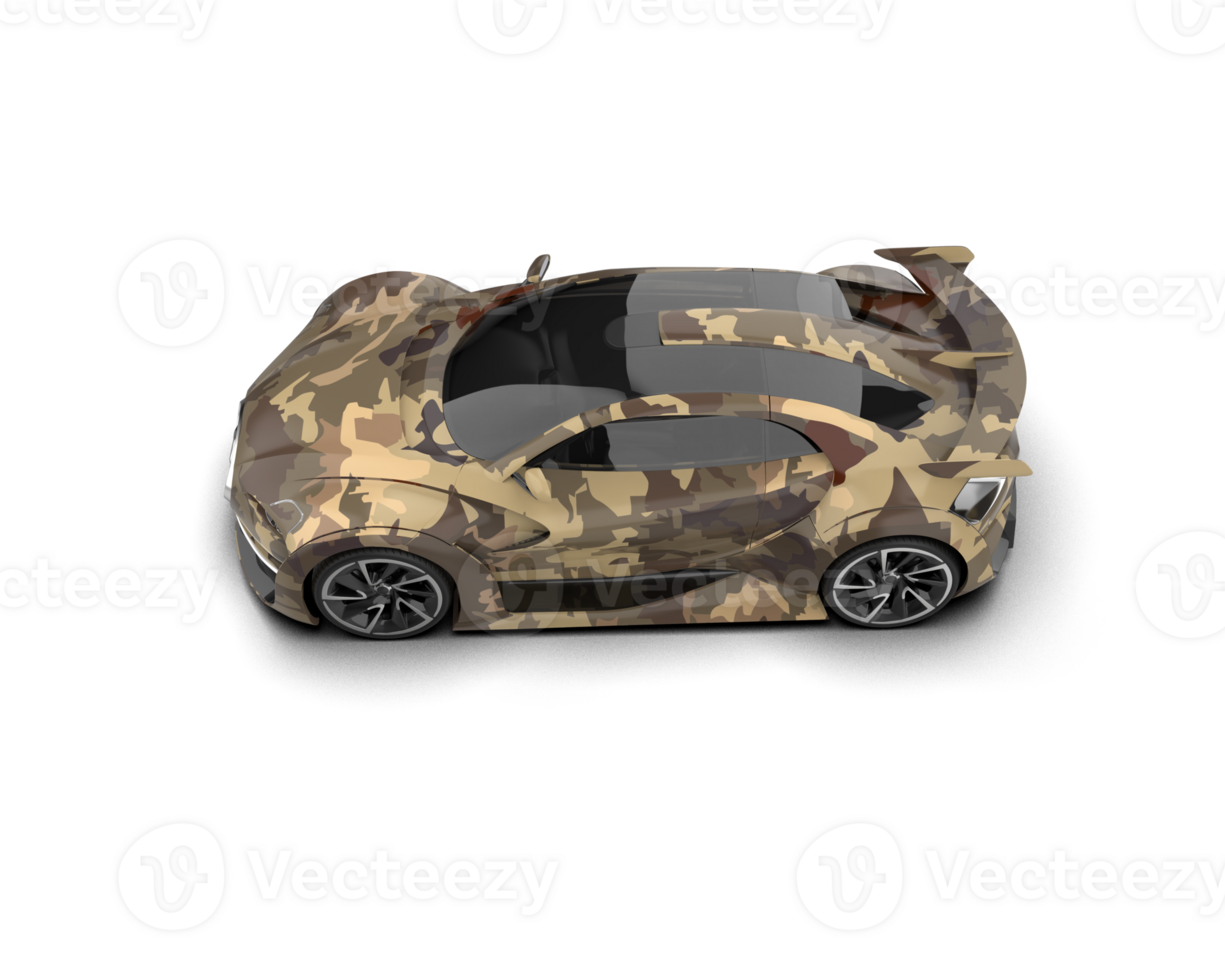 Realistic sport car isolated on background. 3d rendering - illustration png