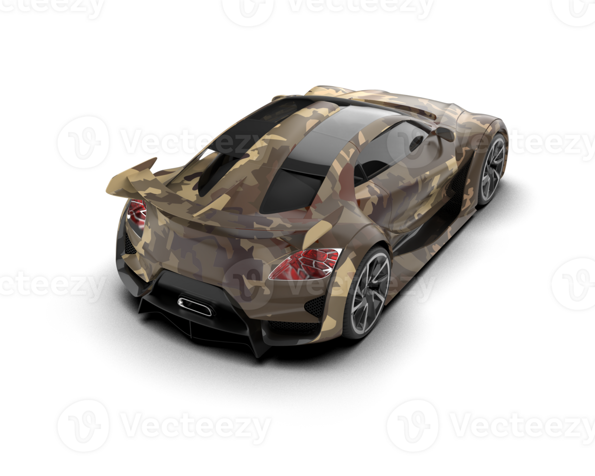 Realistic sport car isolated on background. 3d rendering - illustration png