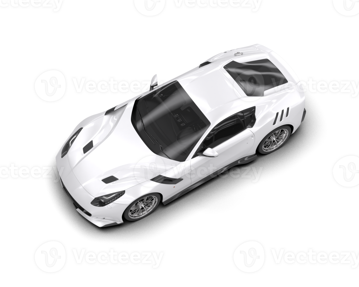 Realistic sport car isolated on background. 3d rendering - illustration png