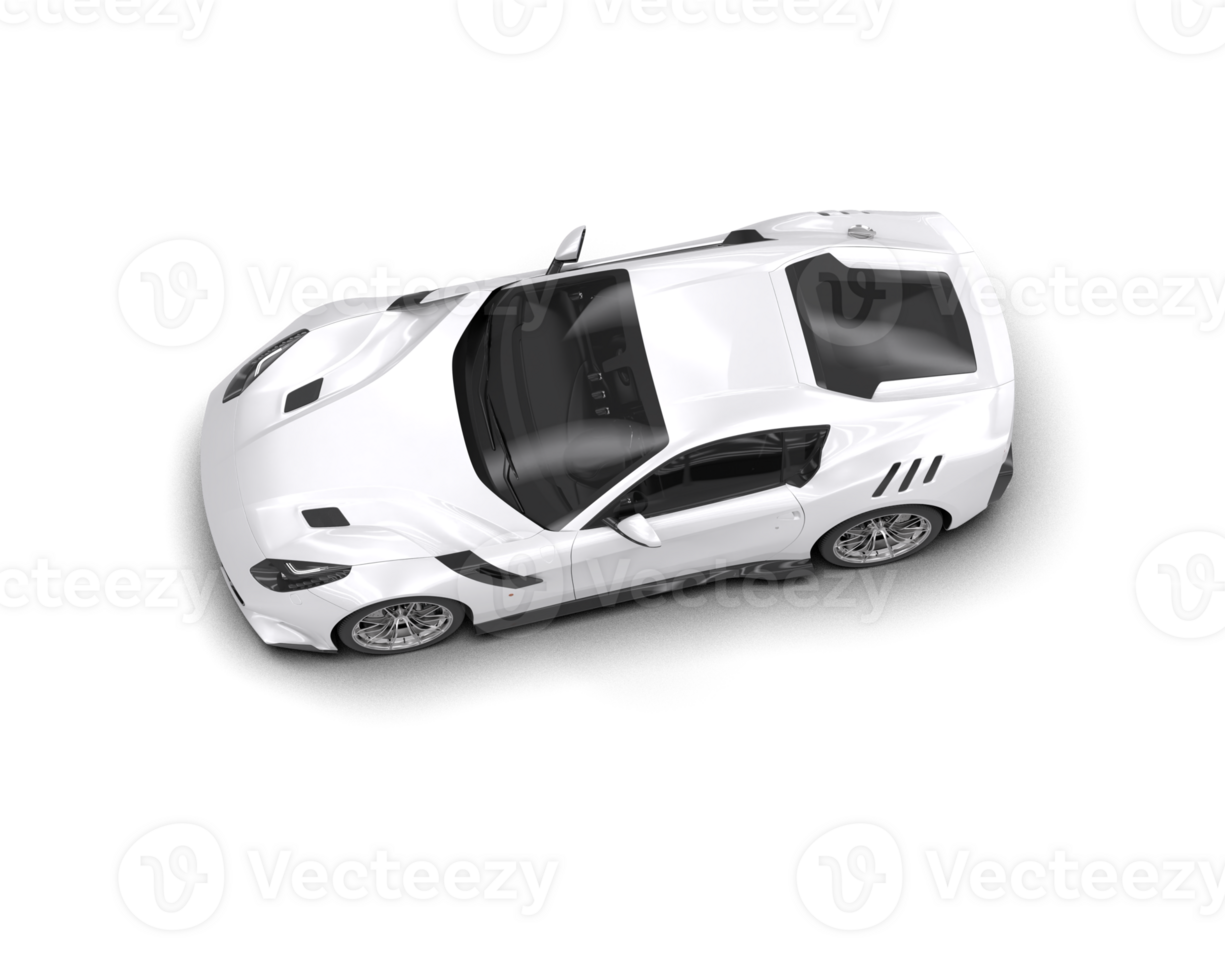 Realistic sport car isolated on background. 3d rendering - illustration png