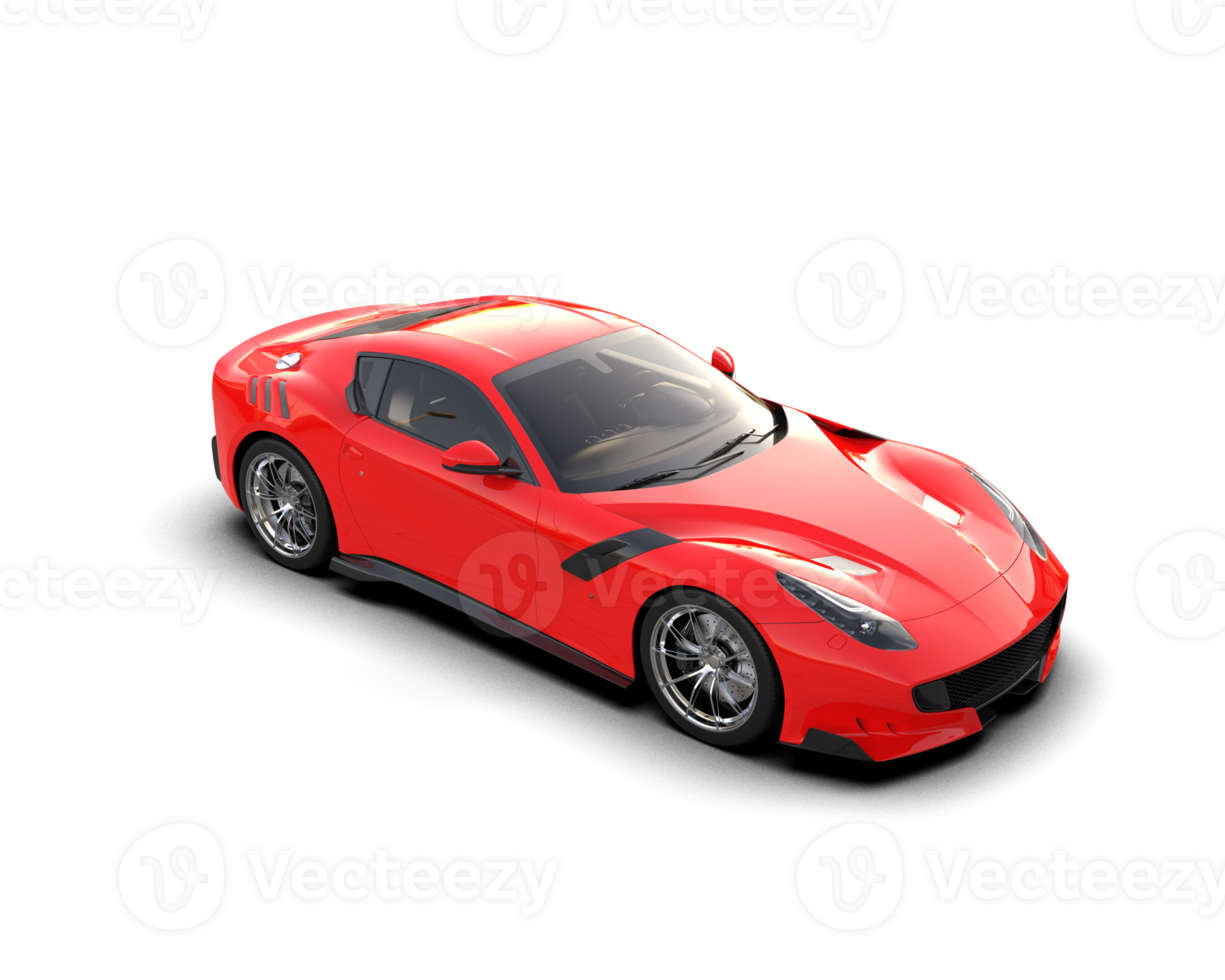 Realistic sport car isolated on background. 3d rendering - illustration png