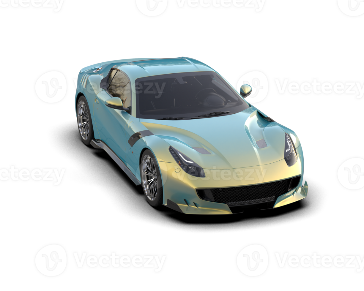 Realistic sport car isolated on background. 3d rendering - illustration png