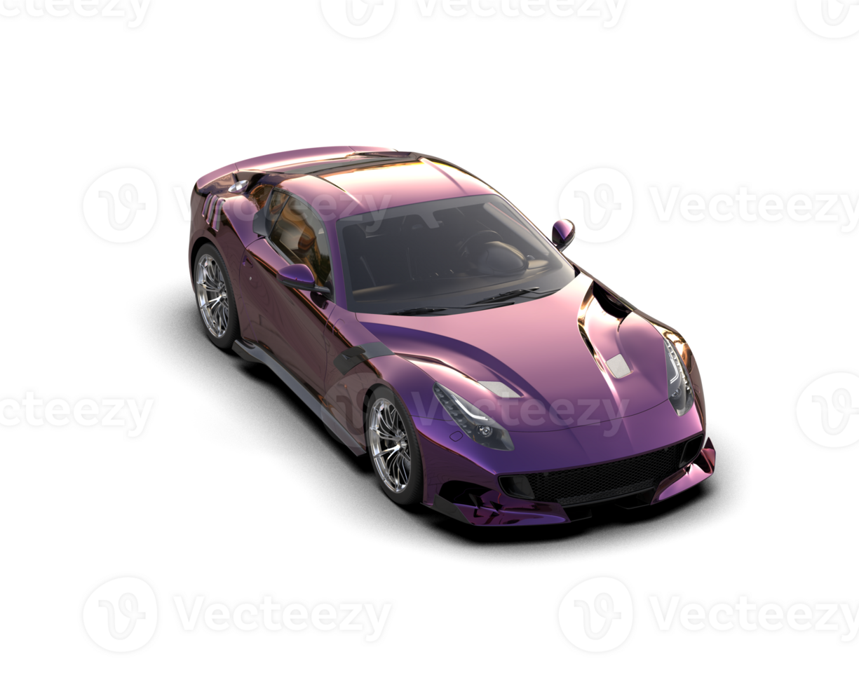 Realistic sport car isolated on background. 3d rendering - illustration png