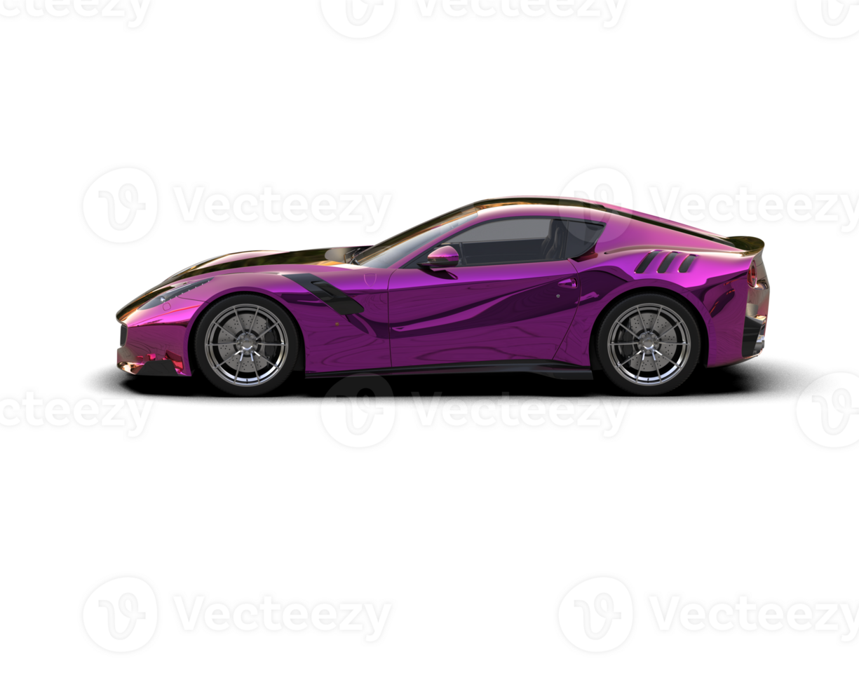 Realistic sport car isolated on background. 3d rendering - illustration png