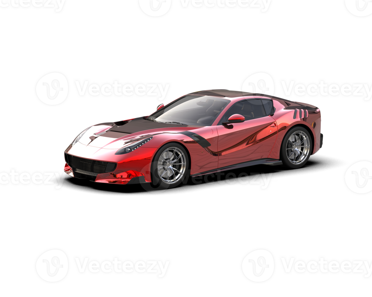 Realistic sport car isolated on background. 3d rendering - illustration png